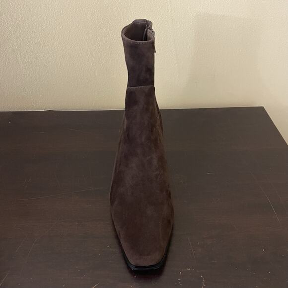 Steve Madden Women's Brown Suede Square Toe Ankle Boots - Picture 4 of 7